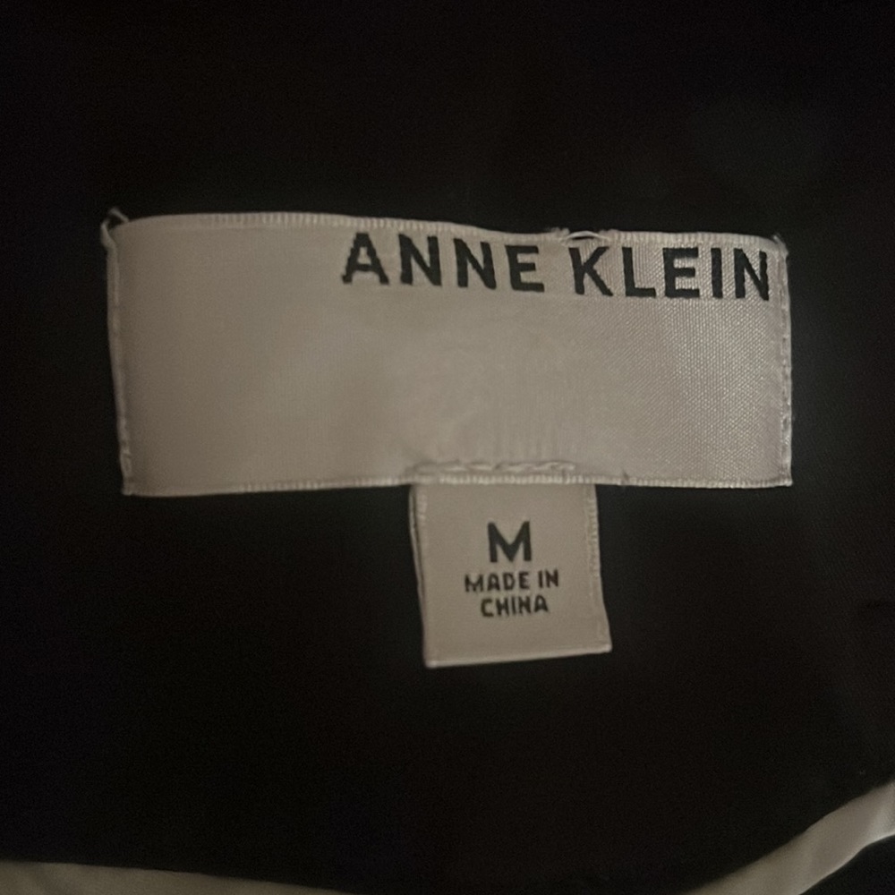 Anne Klein Black Rain Coat Trench Classic Hooded Belted M - Picture 10 of 12